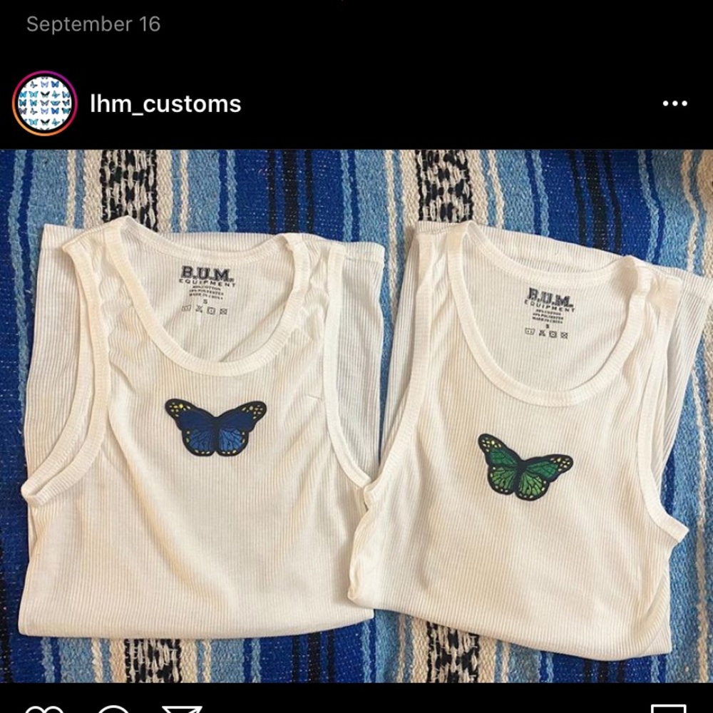Cute butterfly tank tops
